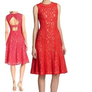 BCBG Maxazria Red Lace Dress